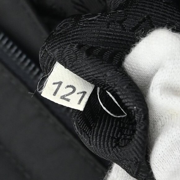 PRADA MILANO Logo Tessuto Hand Bag Nylon Black Silver Italy 80KA730 - Picture 15 of 16